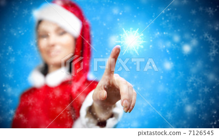 Portrait of girl wearing santa claus clothes 7126545