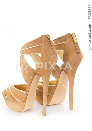 Nice woman shoes isolated on white 7128383