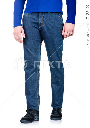 Fashion concept with trousers on white 7128402