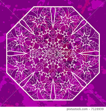 Oriental mandala motif in pink 7128939