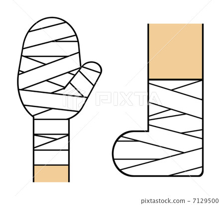 Bandage wrapped in limbs 7129500