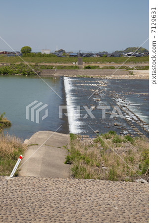 Sleeping breakwater in Yamakokawa River 7129631