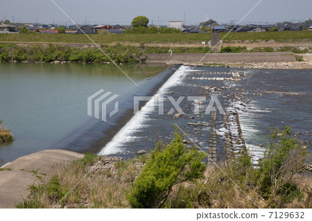 Sleeping breakwater in Yamakokawa River 7129632