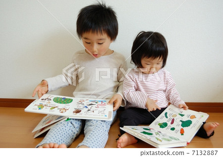 Reading a picture book 7132887