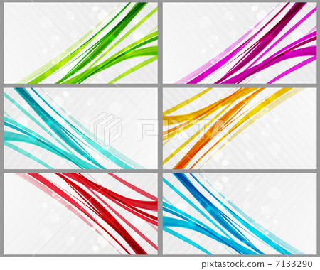 Set of abstract business card design - Stock Illustration [7133290] - PIXTA
