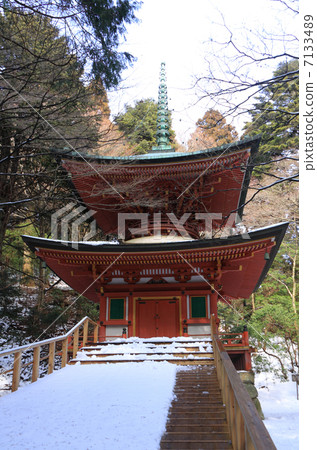 冬天的Hiezan Enryakuji“Yokokawa / Nemoto River Tower” 7133489