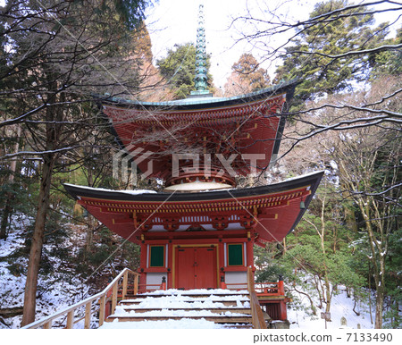 冬天的Hiezan Enryakuji“Yokokawa / Nemoto River Tower” 7133490