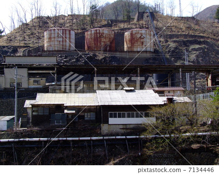 Ashio銅礦Motoyama冶煉廠的痕跡 7134446