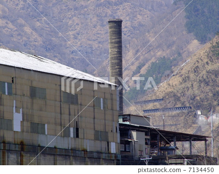 Ashio Copper Mt. Motoyama smelter trace and chimneys Ashio Copper Mt. Motoyama smelter trace and chimneys 7134450