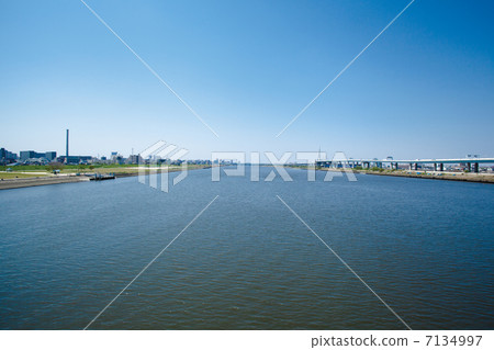 從平井大橋橋看到的荒川 7134997