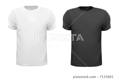 Black and white men polo shirts. Design template. Vector illustr Black and white men polo shirts. Design template. Vector illustr 7135665