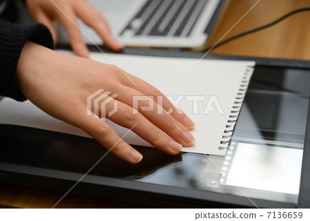 Stock Photo: scan, scanner, document scanner