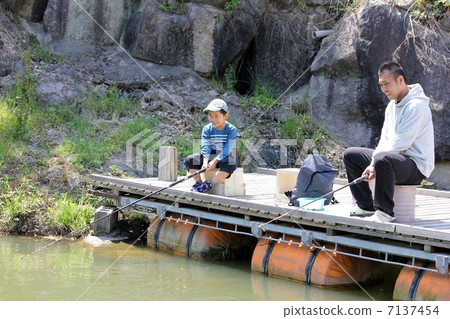 Parents enjoying fishing Parents enjoying fishing 7137454