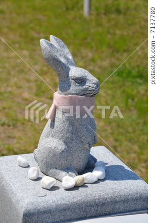 在白色兔子寺廟的白色兔子 在白色兔子寺廟的白色兔子 7137780