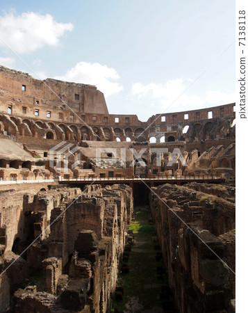 The Roman amphitheater of the Colosseum The Roman amphitheater of the Colosseum 7138118