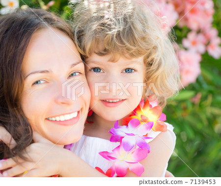 Happy child embraced your mother Happy child embraced your mother 7139453