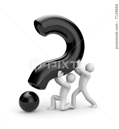 People with question. Teamwork metaphor 7139668