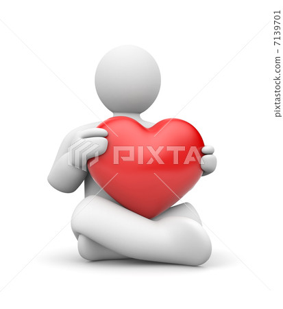 Person and heart Person and heart 7139701