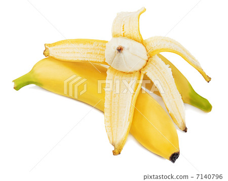 Bananas isolated on white background. 7140796