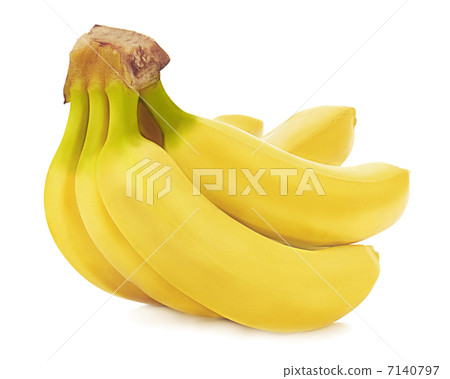 Bunch of bananas isolated on white background. 7140797