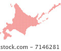 Hokkaido map (white back) 7146281