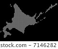 Hokkaido map (black back) 7146282