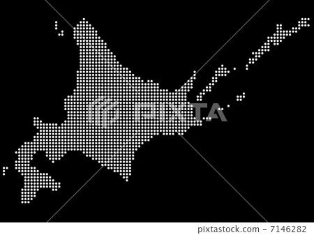 Hokkaido map (black back) 7146282