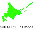 Hokkaido map (white back) 7146283