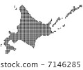 Hokkaido map (white back) 7146285