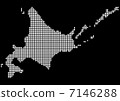 Hokkaido map (white back) 7146288