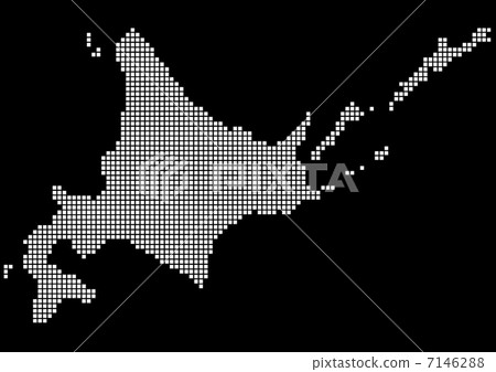 Hokkaido map (white back) 7146288