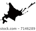 Hokkaido map (white back) 7146289