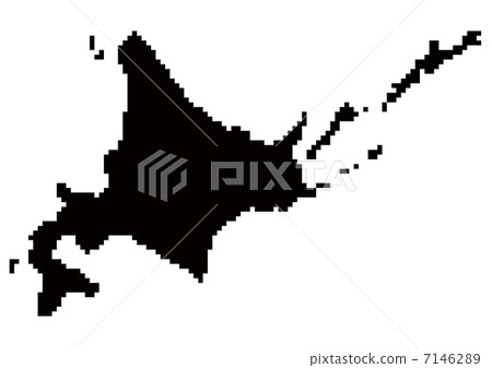 Hokkaido map (white back) 7146289