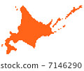 Hokkaido map (white back) 7146290