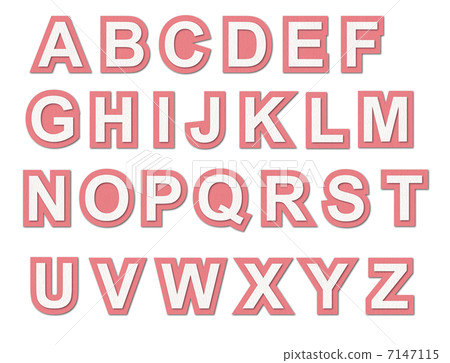 Craft character _ alphabet capital letter _ pink _ white 7147115