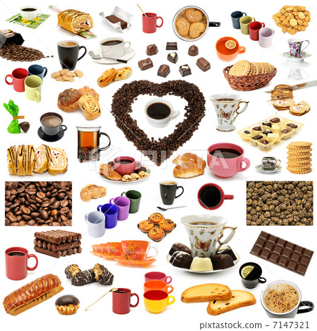 Coffee, tea and pastries. Concept Coffee, tea and pastries. Concept 7147321