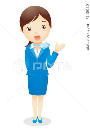Business woman (light blue) Illustration Business woman (light blue) Illustration 7148020