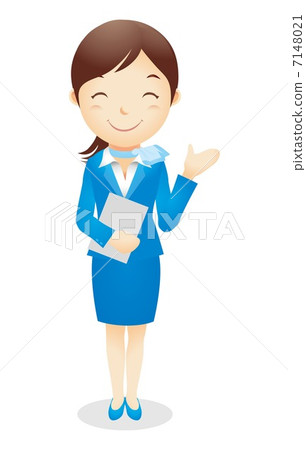 Business woman (light blue) Illustration Business woman (light blue) Illustration 7148021