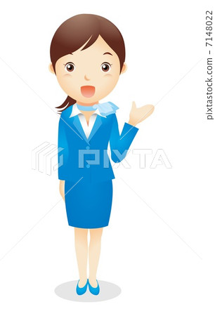 Business woman (light blue) Illustration 7148022