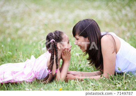 Young mother and her young daughter 7149787