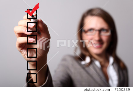 Check list with red mark 7150289