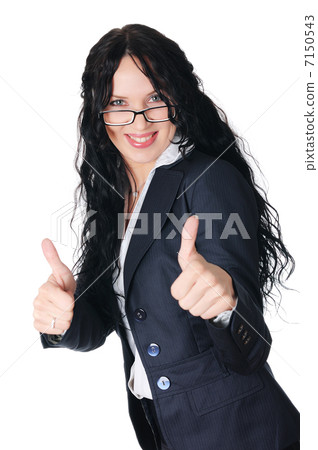young charming brunette in a business suit young charming brunette in a business suit 7150543