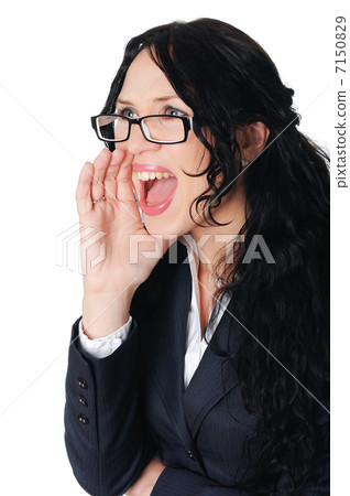 young charming brunette in a business suit 7150829