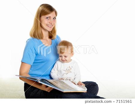 young mother having fun with her little son young mother having fun with her little son 7151561