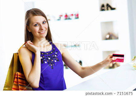 Young woman doing shopping Young woman doing shopping 7151675