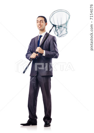 Businessman in business concept with net 7154076