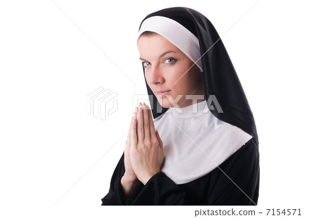 Young nun in religious concept 7154571