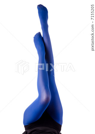 Woman with long legs and stockings 7155205