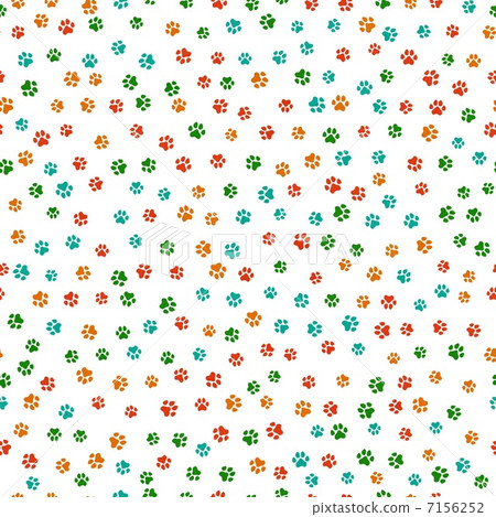 狗的足跡無縫模式 7156252