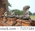The mark of the war remaining in the ruins of Thailand 7157184